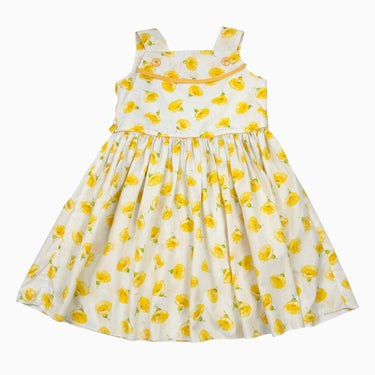 Robe fleurs jaunes vintage 6Y