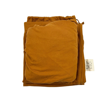 Ensemble drap contour et lange ocre 70x130CM