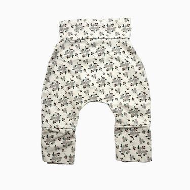 Pantalon crème fleuri 0-12M