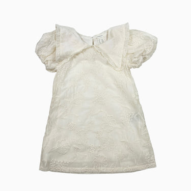Robe blanche fleurs brodées 1.5-2Y