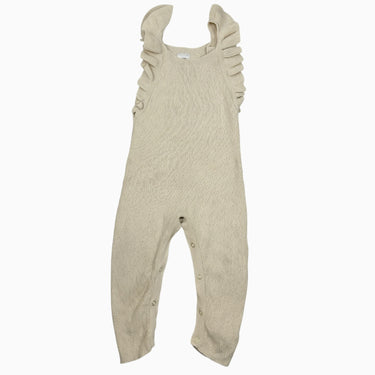 Salopette crème en tricot 9-12M