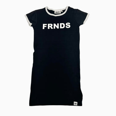 Robe noire 'FRNDS' 122-128cm 7-8Y