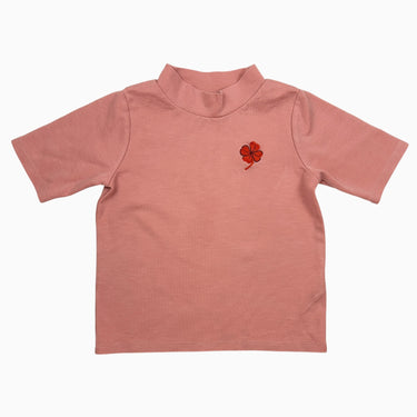 T-shirt rose trèfle 116-122CM 6-7Y