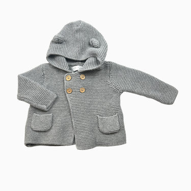 Veste grise en tricot 3-6M
