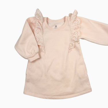 Robe rose avec volants coton ouaté 2Y