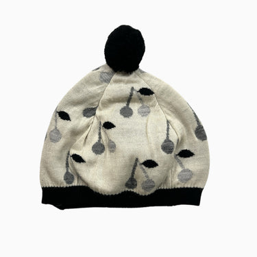 Tuque à pompon 'cerises' T4 3-4Y
