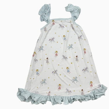 Robe de nuit blanche fées en bambou 7-8Y