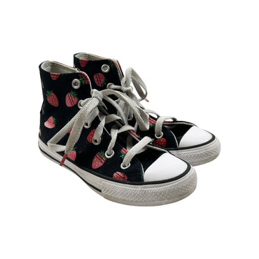 Sneakers noirs 'fraises' à lacet 12US