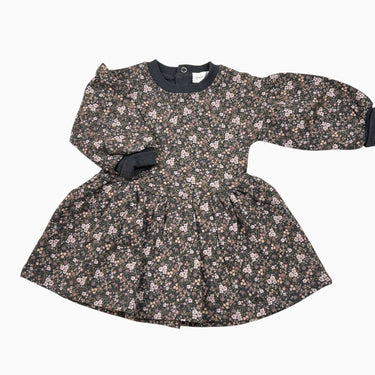 Robe charcoal fleurie 0-3M
