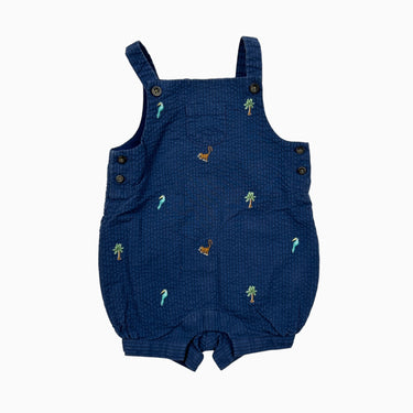 Barboteuse marine avec broderies 3-6M