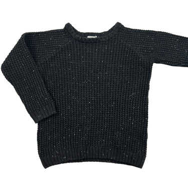 Pull noir en tricot confétit 7Y