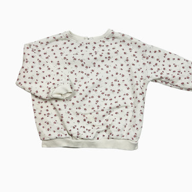 Pull crème fleuri 12-18M