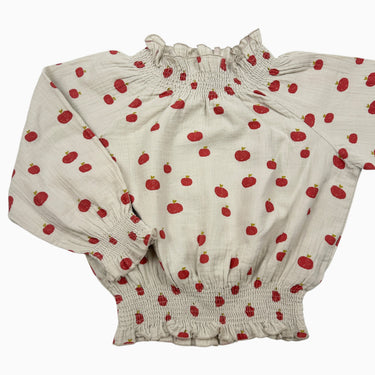 Blouse pommes en mousseline 4-5Y