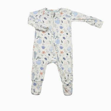 Pyjama crème 'coquillages' 3-6M