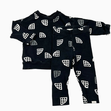 Ensemble noir à motifs 12M
