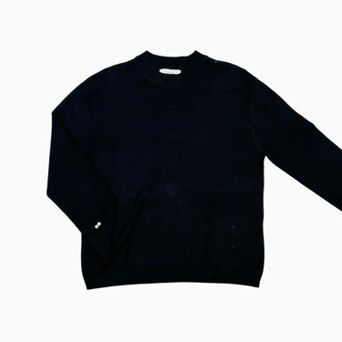 Chandail noir fin tricot perle aux manches 11-12Y