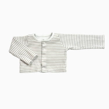 Cardigan à rayures taupe 1M
