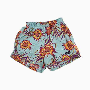 Short bleu fleuri 6-12M
