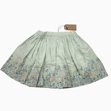 Jupe vert pâle fleurie 6Y