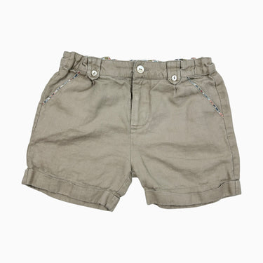 Short taupe lin détail liberty 3-4Y
