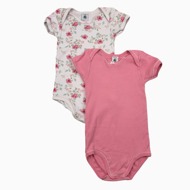 Duo de cache-couche rose fleuri 36M