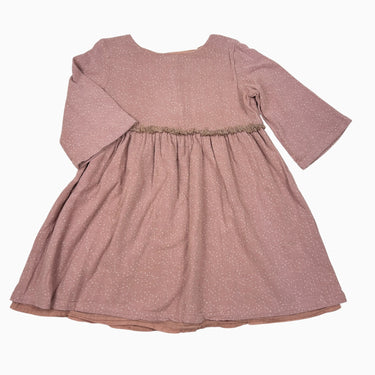 Robe rose mousseline picot 7-8Y