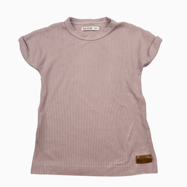 T-shirt rose côtelé 2-4Y
