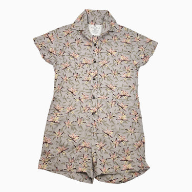 Combi lilas fleurie en coton bio XXL 8Y