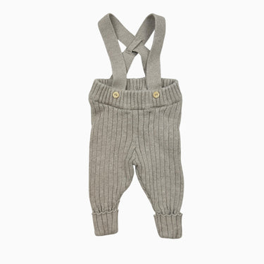Legging à bretelle gris côtelé 0-1M