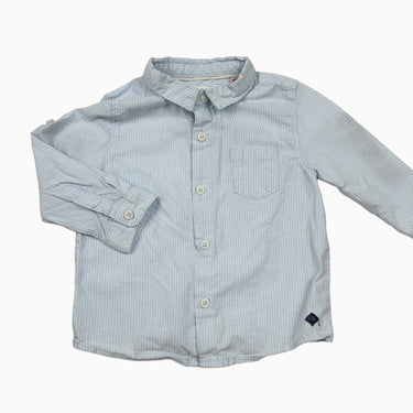 Chemise à rayures bleues 6-9M