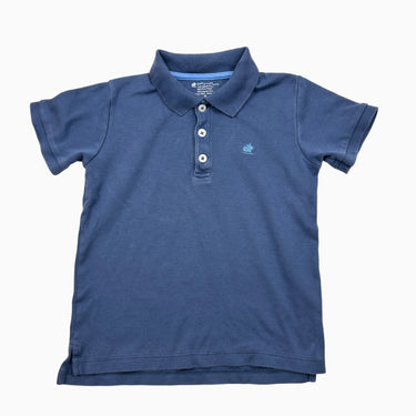 Polo marine en coton pima 4Y