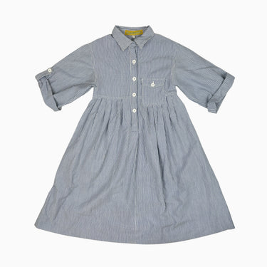Robe à rayures bleues vintage 6Y