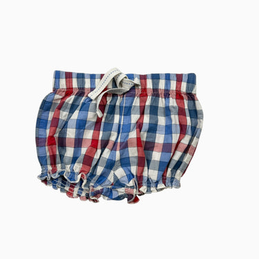 Bloomer carreautée bleu et rouge 2-3Y
