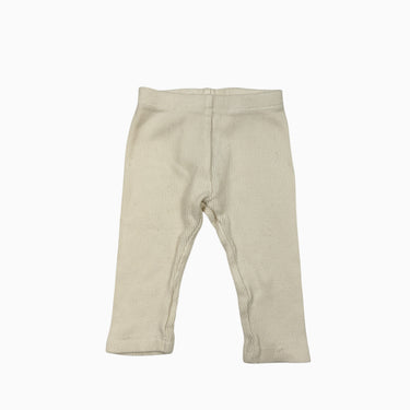 Legging blanc côtelé 3-6M