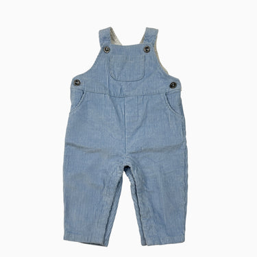 Salopette bleue en corduroy 3-6M
