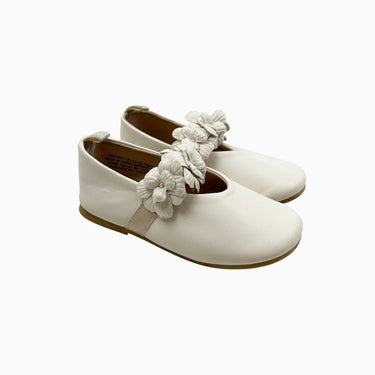 Ballerines blanches avec fleurs 20-21EU