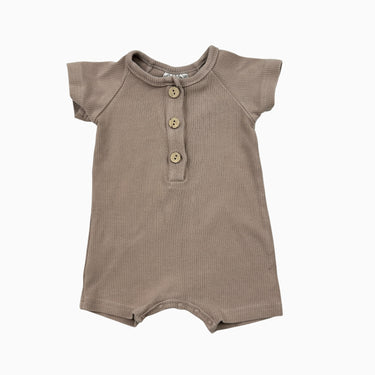 Combi taupe côtelée 3-6M