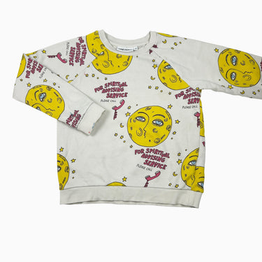 Pull blanc imprimé 'lune' 128-134CM 8-9Y