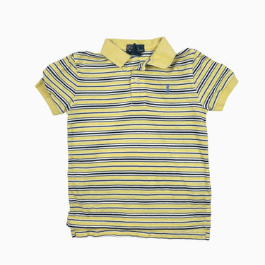 Polo jaune rayé marine 5Y