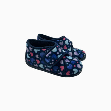 Pantoufles prune étoiles à velcro 22EU