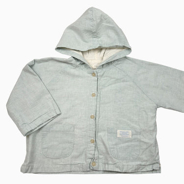 Veste bleue pâle fin carreauté 3-4Y