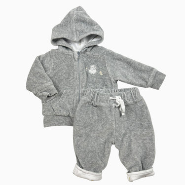 Ensemble gris en velours NB