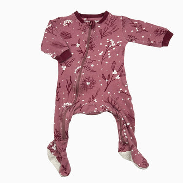 Pyjama rose fleuri 3-6M