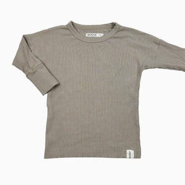 Chandail taupe côtelé 1-2Y