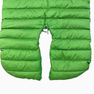 Combi mi-saison verte en duvet convertible 6M