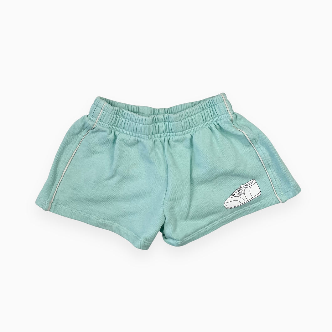 Short turquoise en coton french terry 3-5Y