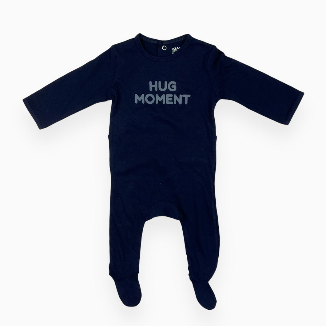 Pyjama marine en coton bio 'hug moment' 6M