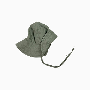 Chapeau soleil eucalyptus en lin S 6-12M
