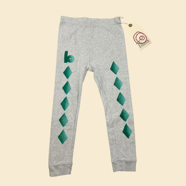 Legging losanges gris/vert 3-4Y