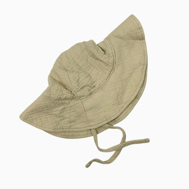Chapeau jaune pâle en mousseline 12-36M